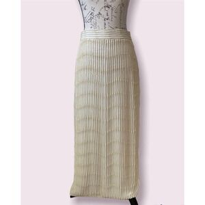 ASOS Edition Embellished Pearl Ivory Midi Skirt UK 8 US 4 NWT